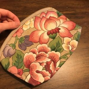 Vintage Floral Cosmetic Bag